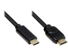 AV adapteris Alcasa Alcasa GC-M0103 kabelio adapteris 5m USB Type-C HDMI Type A (standartinis) juodas