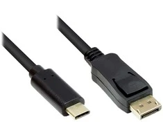 Good Connections Kabelis USB Alcasa GC-M0106 laido adapteris 2 m USB Type-C DisplayPort Juodas