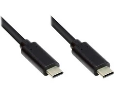 GoodConnections Kabelis USB Alcasa USB-C - USB-C 0.2 m Juodas (GC-M0111)