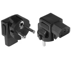 GoodConnections Adapteris AV Alcasa Alcasa PA-0133S maitinimo kištuko adapteris Type E/F hibridas C13 Juodas
