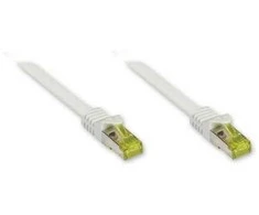 „Good Connections“ RJ45 komutacinis kabelis su Cat.7 žaliu kabeliu ir apsauga nuo įspraudimo (RNS®), S / FTP, PiMF, be halogenų, 600MHz, OFC, Baltas, 50m, ® (8070R-500W)