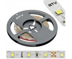 GTV Blykstės juostelė 2835, 300 LED šiltai balta, 33W, be gelio, 8 mm, ritinys 5 m, 12 V
