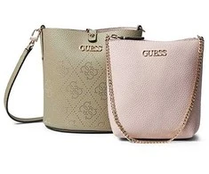 Guess, Amara, Polyester, Textile Handbag, 4G Logo, Žalias, HWSG8493010, 22 x 20.5 x 14 cm