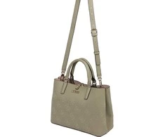 Guess, Amara, Polyurethane, Textile Handbag, 4G Logo, Žalias, HWSG8493060, 29 x 22 x 14 cm