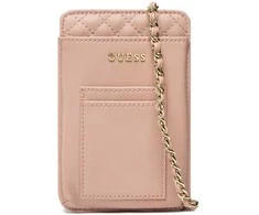 Guess, Guess, Synthetic Leather, Textile Bag, Pouch Phone, Rožinė, PW1510P2301, For Women, 11 x 16.5 x 1.5 cm