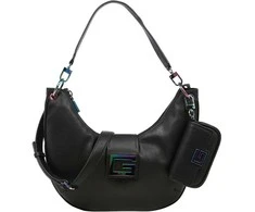 Guess, Brightside, Polyurethane, Textile Bag, Large Hobo, Juodas, For Women