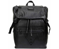 Guess, Salameda, Synthetic Leather, Textile Backpack, Juodas, Nešiojamas kompiuteris Compartiment, HMSALOP1105, Unisex