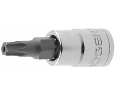 Hogert Technik Tamperinis torx bito lizdas su 20 mm, 1/4" skyle