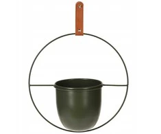 Home Styling Collection Kabantis vazonas 30 cm Metalinis Žalias