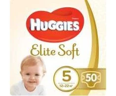 Sauskelnės Huggies Elite Soft 5 Mega 15-22 kg, 50 vnt.