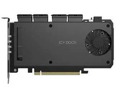 Icy Dock „IcyDock“ adapteriai 4 x M.2 NVMe SSD mobiliojo stovo adapteriai plokštėms