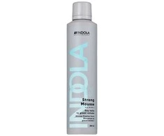 Indola Strong Mousse stiprios fiksacijos plaukų putos, 200 ml