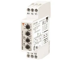 Carlo Gavazzi Automation DIN Rail Mount Timer Relay, 24 V dc, 24 - 240V ac, 2-Contact, 0.1 s - 100h, SPDT