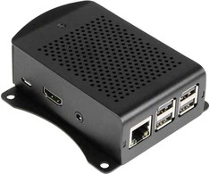 Joy-IT Aluminiumcase for Raspberry Pi 5 - juodas, with mount