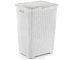 Katex Skalbinių krepšelis RATTAN 45l-baltas 400x316x550