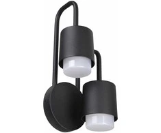 Lubinis šviestuvas Italux 6W LED sieninis fasado šviestuvas SORANO, juodas, 3000K, IP44