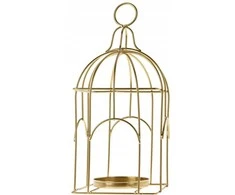 Home Styling Collection Žibintas Žvakidė 25 cm Auksinis Metalas