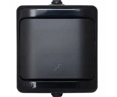 Kos Elektro System KOS BRYZA laiptų jungiklis IP54 16AX 250V juodas 180906