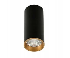 Lubinis šviestuvas Italux 12W LED paviršinis šviestuvas MOLDES BIG, juodos/aukso sp., 4000K