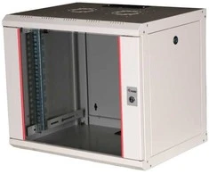 „Spinta Equip“ serverio spintelė, 19 colių, 09U, 600x450 mm, stiklinės durys, pilka