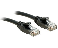 Lindy Lindy 88085 Tinklo kabelis (laidas) CAT6 U / UTP, juodas - 30m
