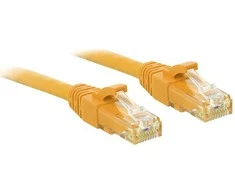 Tinklo Kabelis - LINDY Cat.6 U/UTP Tinklo Kabelis, RJ45, M/M, 250MHz, 10 m, Geltonas