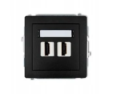 HDMI 2.0 lizdas dvigubas matinės juodos spalvos Karlik Deco