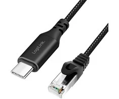 „LogiLink USB 3.2“ tipo C – RJ45 1,5 m