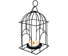 Marka Niezdefiniowana Home Styling Collection Žibintas žvakidė metalinis juodas 25 cm