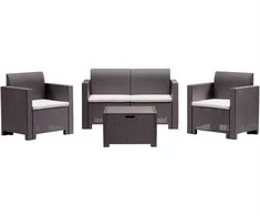 Lauko baldų komplektas Gardena Bica Sodo baldų komplektas Set Nebraska 2 ruda
