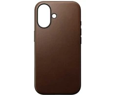 Nomad modernus odinis dėklas, rudas – iPhone 16