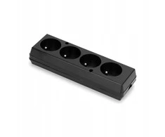Montis Keturių krypčių kištukinis lizdas GN-470 MT088-C juodas