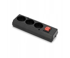 Montis Trijų krypčių išimamas lizdas, neįsk. GN-360WS Montis MT0085-C juoda