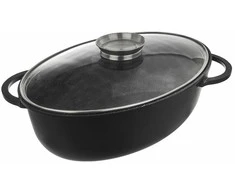 Orion Kepimo indas granitinė su dangčiu ovali GRANDE 8 l, 45x27,5 cm