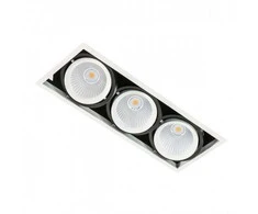 Netlighting 54W LED įleidžiamas šviestuvas VERTICO TRIPLE, baltos/juodos sp., 4000K