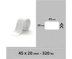 Niimbot Niimbot etiketės R 45x20mm 320vnt Baltos B21, B21S, B3, B1S