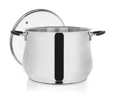 Orion Plieninis puodas DALIE 26 cm, 10,6 l su stikliniu dangteliu
