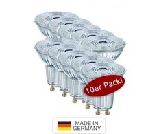 Ledvance 10x Osram LED lemputė 4,3W (50W) GU10 PAR16 36D 350lm 4000K neutralus 230V reflektorius 36 laipsnių 4058075036703