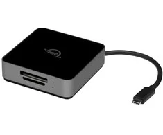 Skaitytuvas OWC Atlas Dual CFexpress + SD kortelių skaitytuvas: USB-C dviejų lizdų CFexpress Type B ir SDXC UHS-II kortelių skaitytuvas
