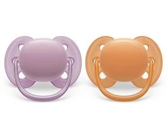 Philips AVENT SCF091/33 čiulptukas Ultra Soft 6-18m oranžinis/violetinis