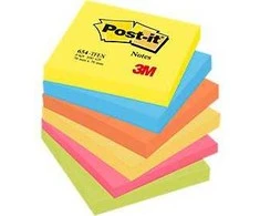 Lipnūs lapeliai 3M Post-it® Energetic, 76mmx76mm, 6 vnt.po 100 lapelių