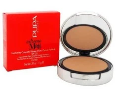 „Pupa Extreme Matt“ makiažo pagrindas be aliejų, nepermatomas, kompaktiškas, 080 Amber SPF 20, 11 g