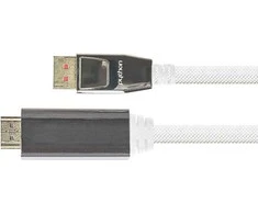 Kabelis PYTHON Python DisplayPort 1.4 ir HDMI 2.0, nailono baltas, 1m