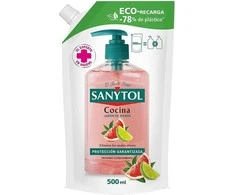 Sanytol Recambio Jabón Antibacteriano Cocina Eco, 500 ml