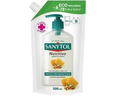Sanytol Recambio Jabón Antibacteriano Nutritivo Eco, 500 ml