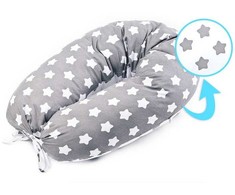 Maitinimo pagalvė Sensillo Maternity Croll Xl Pilkas Stars, 180 cm