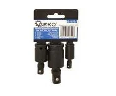 Geko 3 dalių šarnyrinių jungčių rinkinys 1/4" 3/8" 1/2" CR-Mo (60)