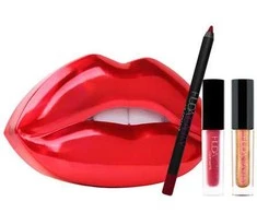 Set Huda Beauty: Huda Beauty, Matte, Liquid Lipstick, 1.9 ml *Miniature + Huda Beauty, Lip Liner, 1.2 g + Lip Strobe, Liquid Lip