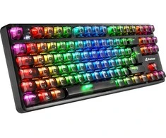 Sharkoon Crystal Shark, Gaming-klaviatūra - juodas, DE-išdėstymas, KTT