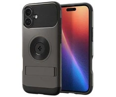 Dėklas Spigen Slim Armor MagSafe, gunmetal - iPhone 16